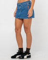 RUSTY FLIP MOMMY LOW RISE MINI DENIM SKIRT - MBO