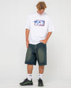 RUSTY TIDAL KOMBAT SHORT SLEEVE TEE - WH2