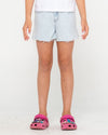 RUSTY PENNY KICK FLARE DENIM SHORT GIRLS - SB3