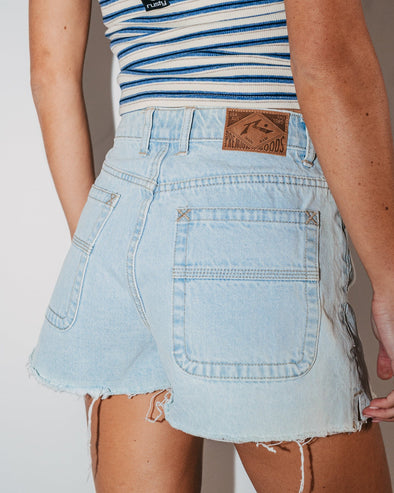 RUSTY PENNY KICK FLARE DENIM SHORT - SBH