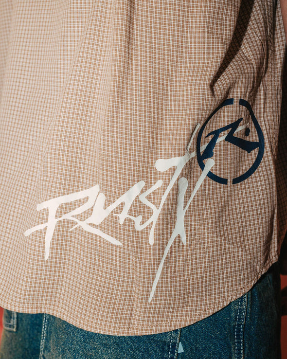 RUSTY HOODUS CHECK SHORT SLEEVE SHIRT - TOB