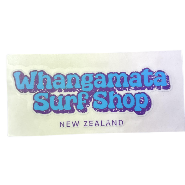 WHANGAMATA SURF SHOP BUBBLE LOGO STICKER - COLOUR