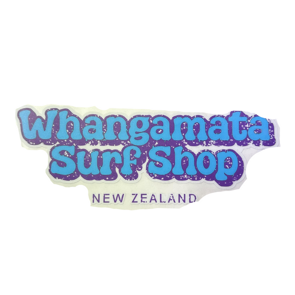 WHANGAMATA SURF SHOP BUBBLE LOGO STICKER - COLOUR