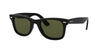 RAYBAN WAYFARER BLACK W/ G-15 GREEN POLARIZED