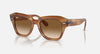 RAYBAN STATE STREET STRIPED BROWN W/ CLEAR GRADIENT BORWN