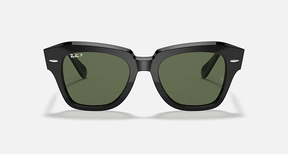 RAYBAN STATE STREET BLACK W/ G-15 GREEN POLARIZED