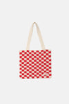 RHYTHM LOLA CHECK CROCHET TOTE BAG - FIRE