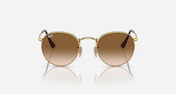 RAYBAN ROUND METAL GOLD W/ CLEAR GRADIENT BROWN