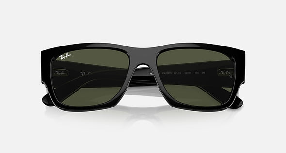 RAYBAN CARLOS BLACK W/ POLARIZED GREEN