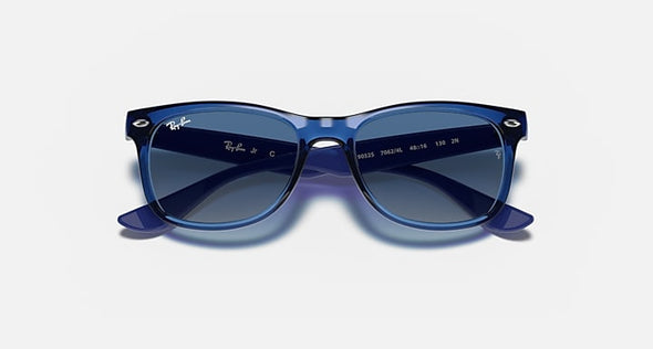 RAY BAN JUNIOR NEW WAYFARER TRANSPARENT BLUE W/ LIGHT GREY