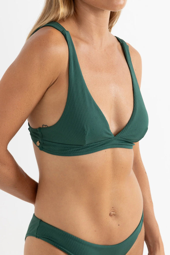 RHYTHM LILY RIB TALL TRI TOP W/ HOLIDAY PANT - FOREST