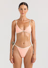 POOLSIDE PARADISO BRALETTE TRI TOP W/ SKIMPY TIE SIDE BOTTOM - MIM