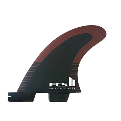 FCS || PYZEL PC AIRCORE QUAD REAR FINS - BLACK/SHIRAZ