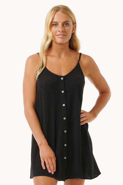 RIP CURL PREMIUM SURF COVER UP - BLACK