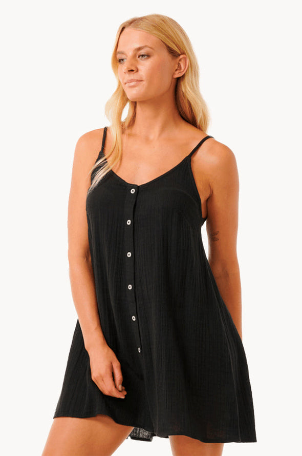 RIP CURL PREMIUM SURF COVER UP - BLACK