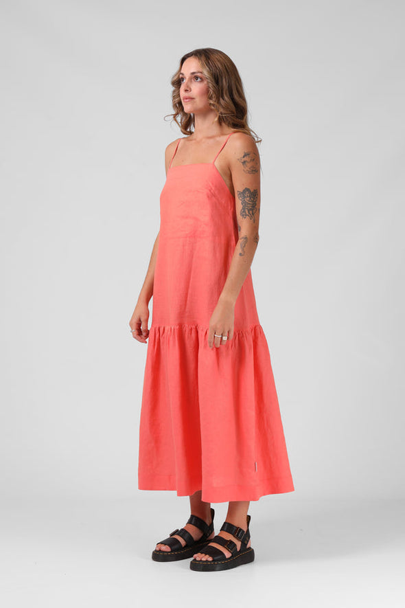 RPM ANTOINETTE DRESS - WASHED CORAL