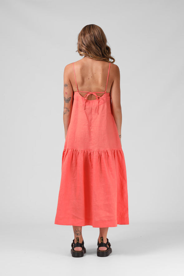 RPM ANTOINETTE DRESS - WASHED CORAL