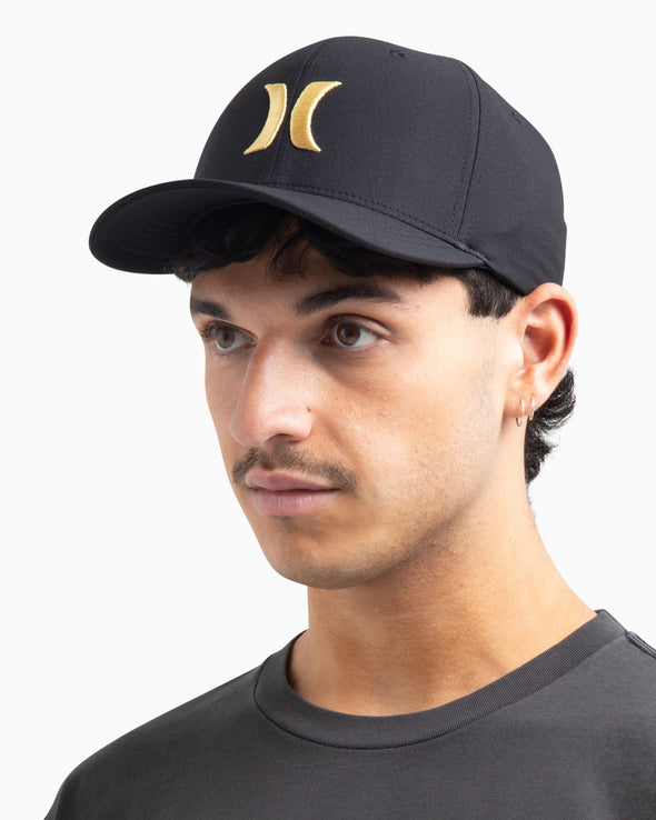 HURLEY H20 DRI ICON HAT - BLACK/YELLOW