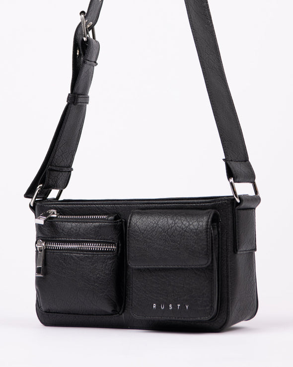 RUSTY DESTINY CROSSBODY BAG - BLACK