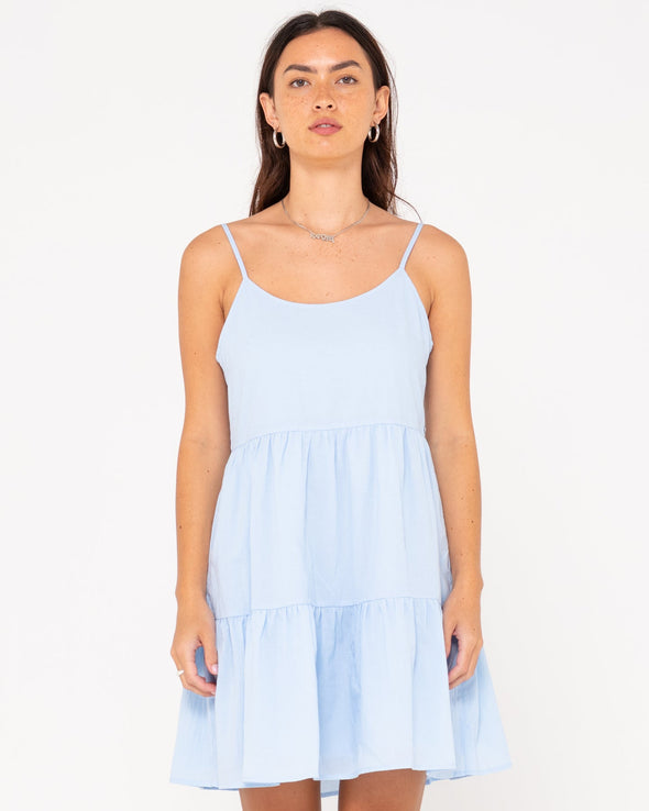 RUSTY HEATHER SLIP DRESS - MIST BLUE