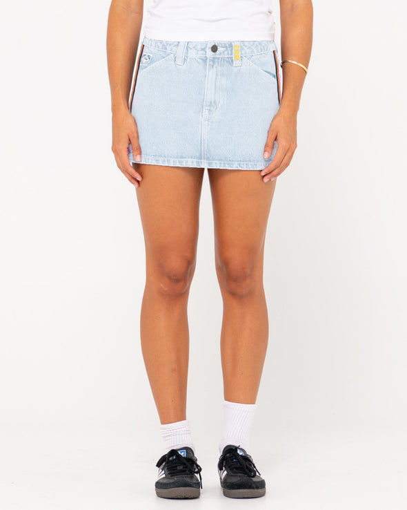 RUSTY FLIP MOMMY LOW RISE MINI DENIM SKIRT - SHR