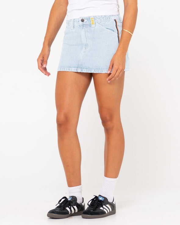 RUSTY FLIP MOMMY LOW RISE MINI DENIM SKIRT - SHR