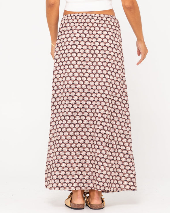 RUSTY SORRENTO MIDI SKIRT - TUSCAN BROWN