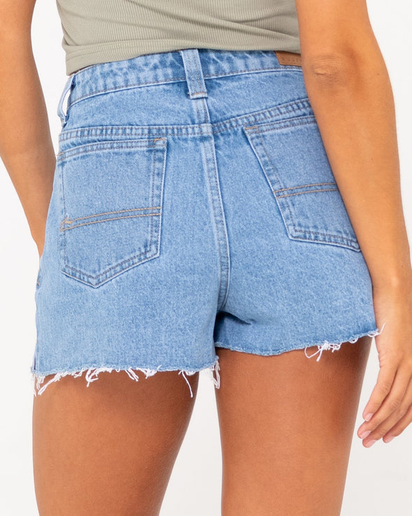 RUSTY PENNY KICK FLARE DENIM SHORT - ULG