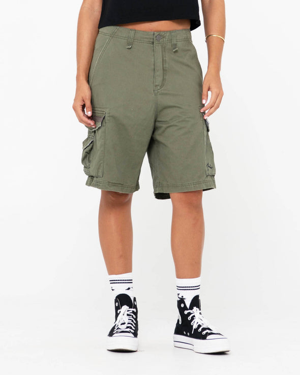 RUSTY TANK GIRL LOW RISE LOOSE FIT CARGO SHORT - ARM