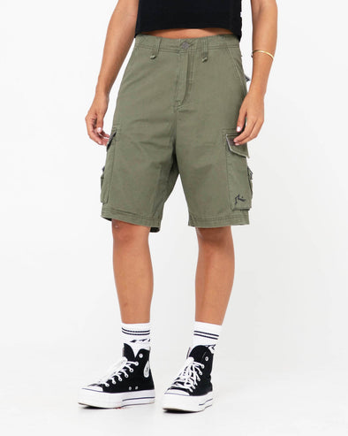 RUSTY TANK GIRL LOW RISE LOOSE FIT CARGO SHORT - ARM