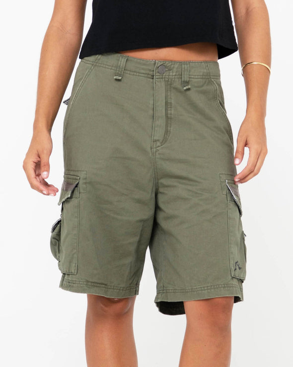 RUSTY TANK GIRL LOW RISE LOOSE FIT CARGO SHORT - ARM