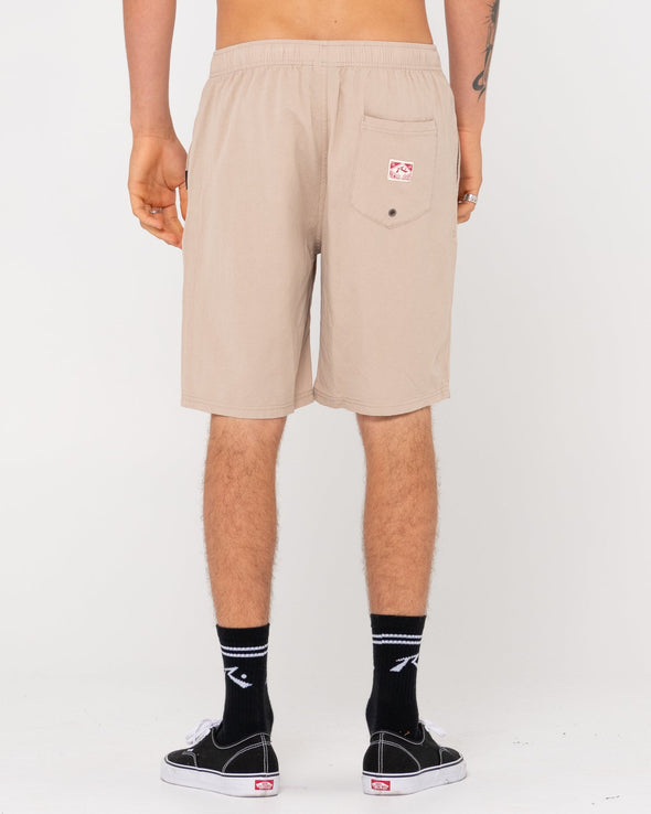 RUSTY OVERTONE LINEN ELASTIC SHORT - LKH