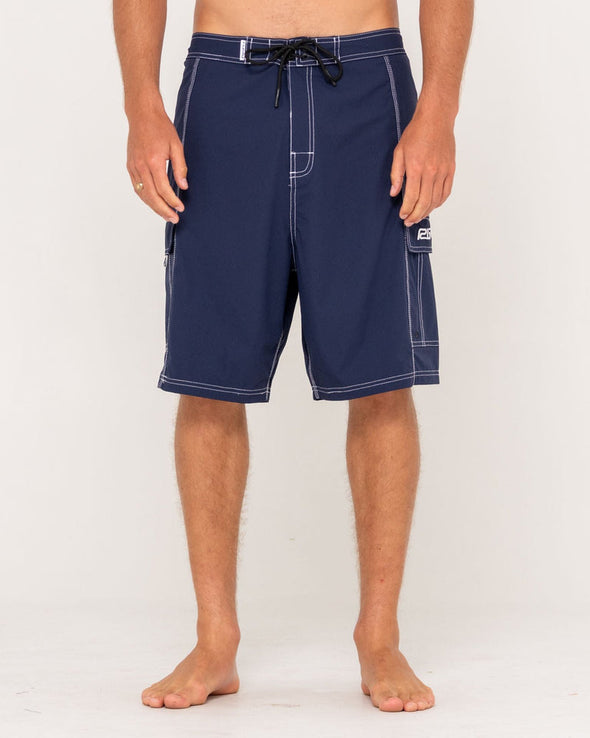 RUSTY PICK POCKET ELASTIC WAIST BOARDSHORT - NVB