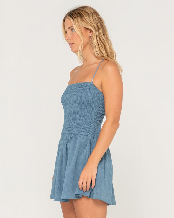 RUSTY MINI SMOCKED MINI DRESS - RBX