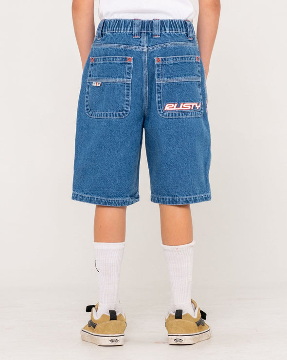 RUSTY BOYS FLIP DADDY 2.0 JORT - MIDDY BLUE