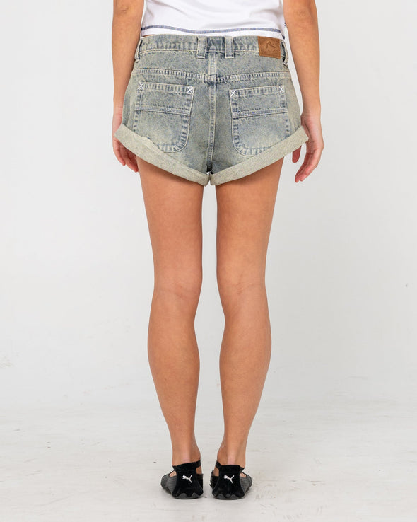 RUSTY PHEONIX LOW RISE DENIM MINI SHORT - DWG
