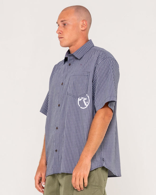 RUSTY RESNO RECON SHORT SLEEVE SHIRT - NVB