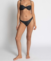 HURLEY MARBELLA RUCHED UNDERWIRE TOP W/ MARBELLA HI CUT PANT - BLACK