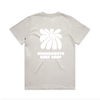 WHANGAMATA SURF SHOP FLOWER HEAVY FAFED TEE - FADED BONE