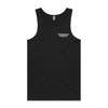 WHANGAMATA SURF MENS BUBBLE LOGO SINGLET - BLACK