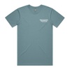 WHANGAMATA SURF SHOP BUBBLE LOGO TEE - SLATE BLUE