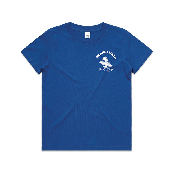 WHANGAMATA SURF SHOP BOYS SURF DOG TEE - BLUE