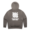 WHANGAMATA SURF SHOP FLOWER RELAXED FADED HOOD - FADED GREY