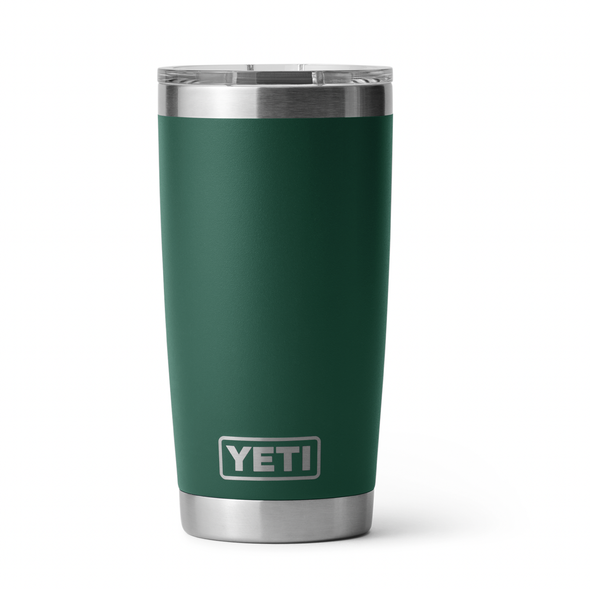 YETI RAMBLER 20OZ (591ML) TUMBLER W/ MAG SLIDER LID - BLACK FOREST GREEN