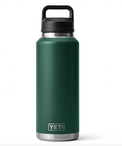 YETI RAMBLER 46OZ (1.4L) BOTTLE W/ CHUG CAP - BLACK FOREST GREEN