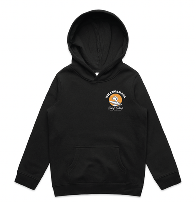 WHANGAMATA SURF SHOP BOYS SURF DOG HOOD - BLACK