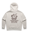 WHANGAMATA SURF SHOP HIBISCUS BLOOM RELAX HOOD - FADED BONE