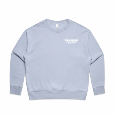 WHANGAMATA SURF WOMENS RELAXED BUBBLE CREW - POWDER