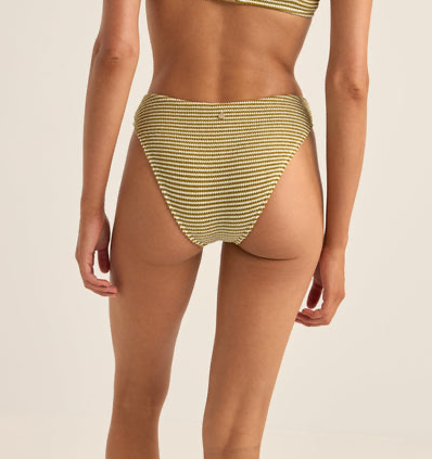 RHYTHM COVE STRIPE SLIDE TRI TOP W/ STRIPE HOLIDAY PANT - OLIVE