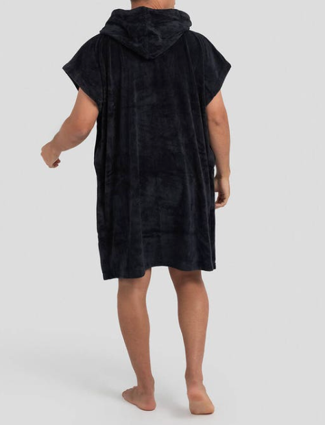 HURLEY SURF+ O&O HOODED TOWEL - BLACK